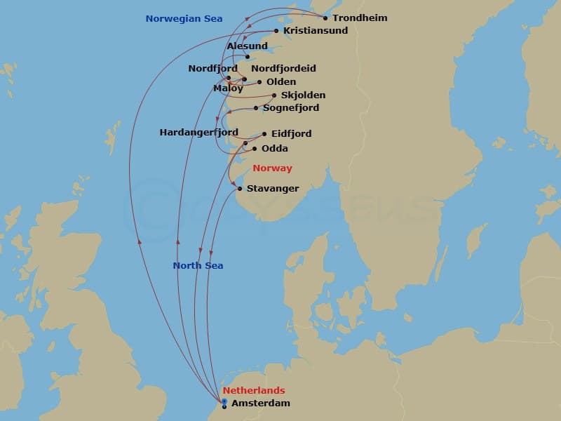 Cruise Itinerary Map