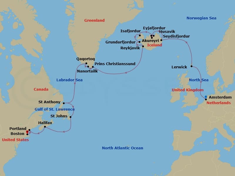 Cruise Itinerary Map