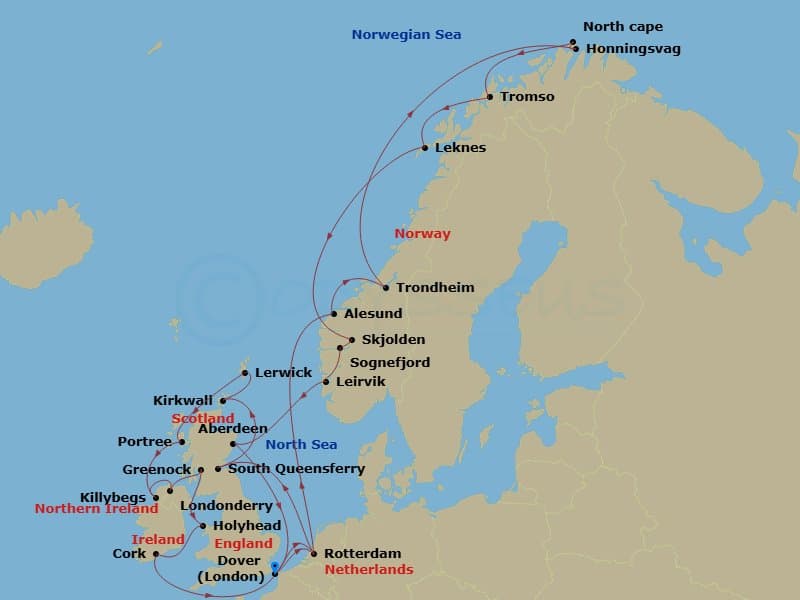 Cruise Itinerary Map