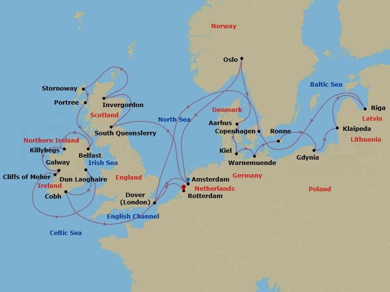 Cruise Itinerary Map