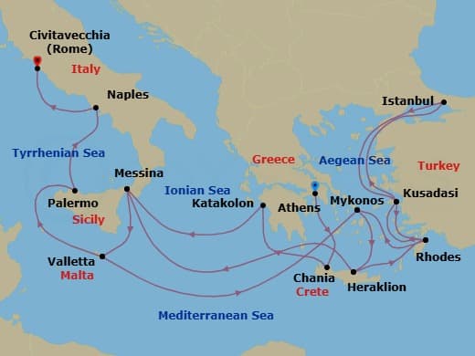 Cruise Itinerary Map