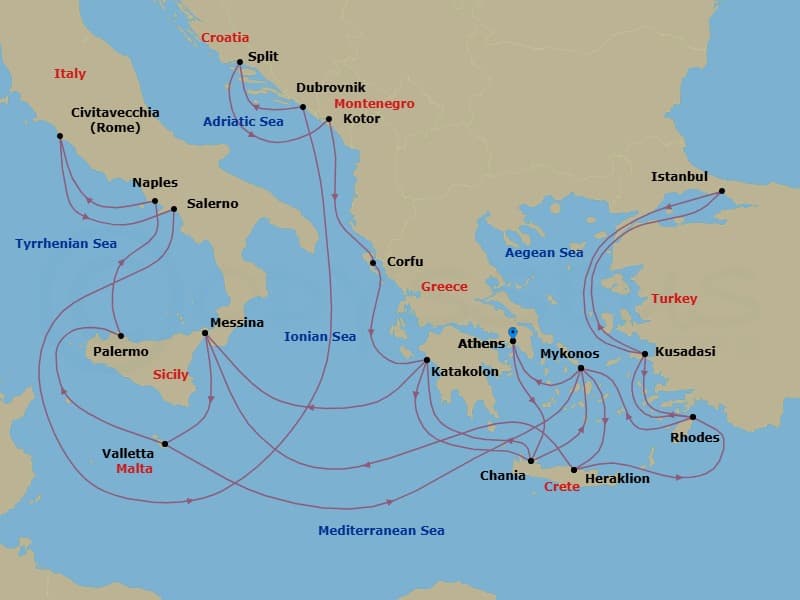 Cruise Itinerary Map
