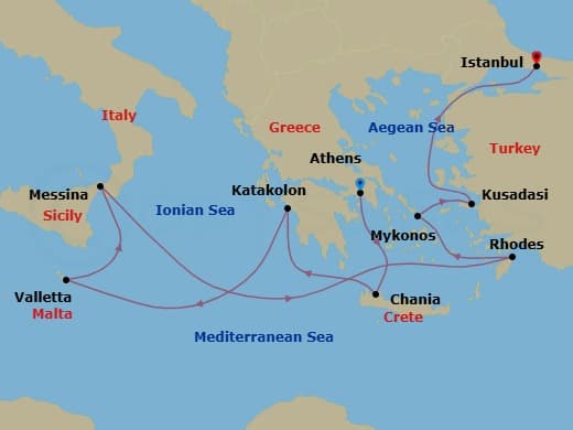 Cruise Itinerary Map