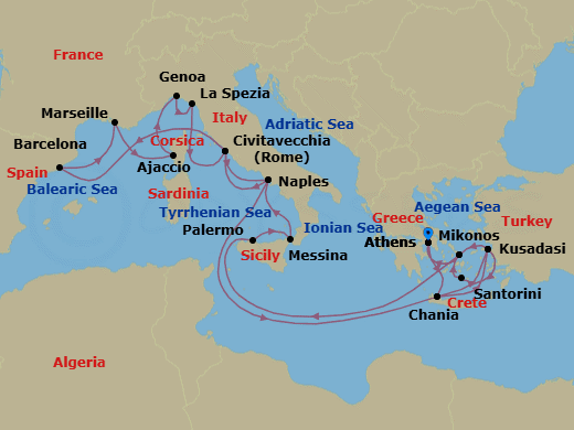 Cruise Itinerary Map