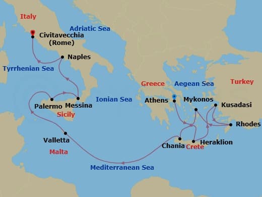 Cruise Itinerary Map