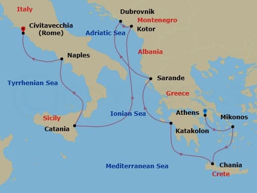 Cruise Itinerary Map