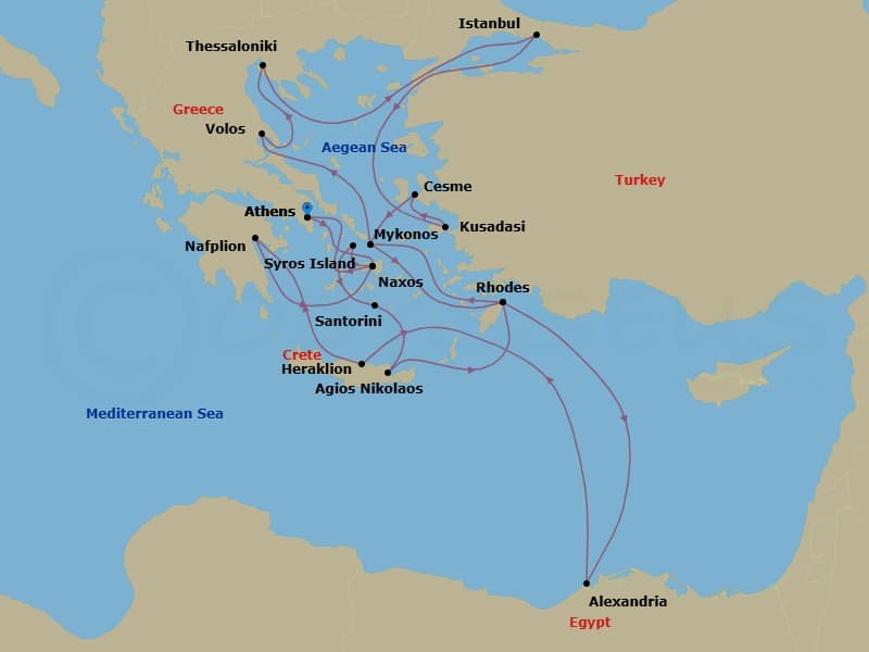 Cruise Itinerary Map