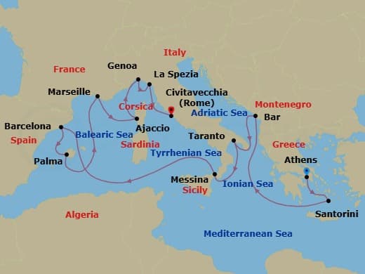 Cruise Itinerary Map
