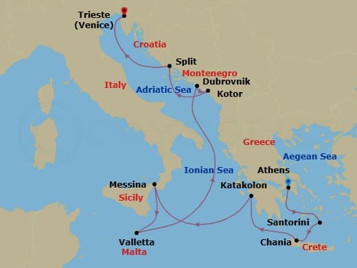 Cruise Itinerary Map