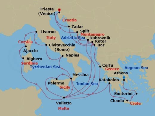 Cruise Itinerary Map