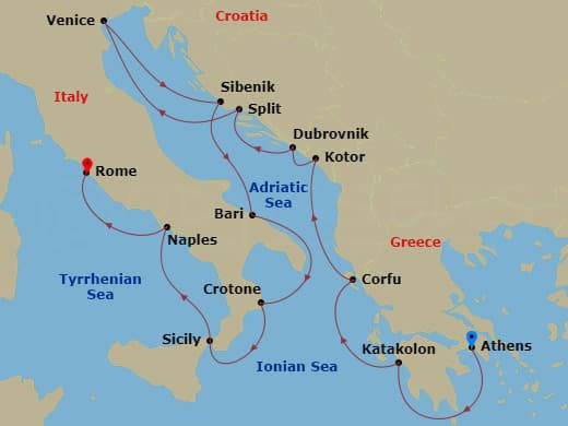 Cruise Itinerary Map