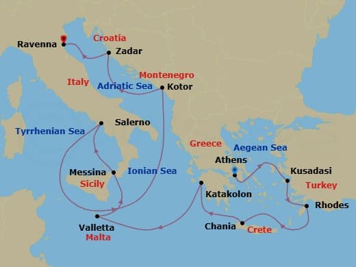 Cruise Itinerary Map