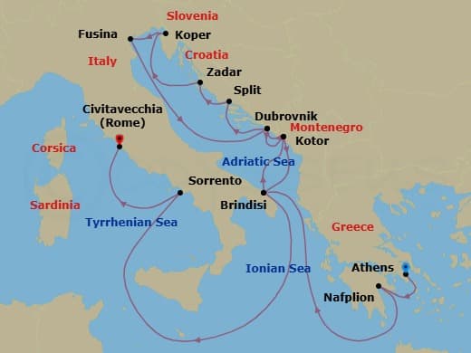 Cruise Itinerary Map