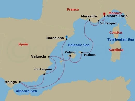 Cruise Itinerary Map