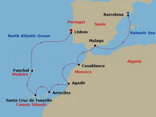 Cruise Itinerary Map