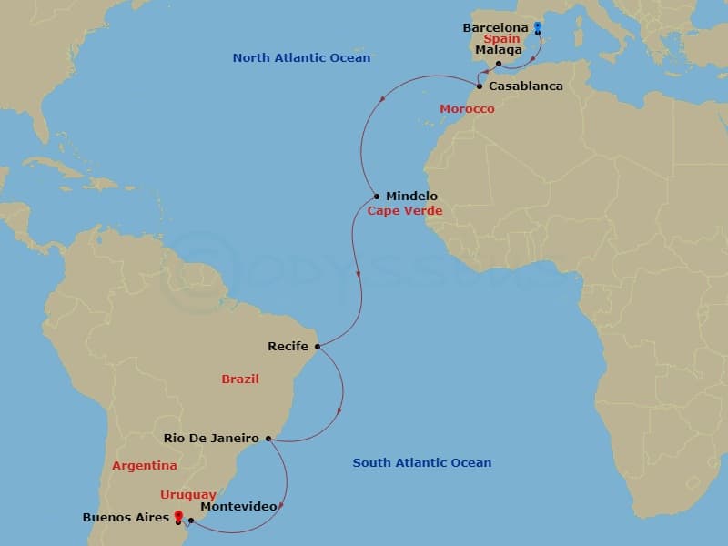 Cruise Itinerary Map