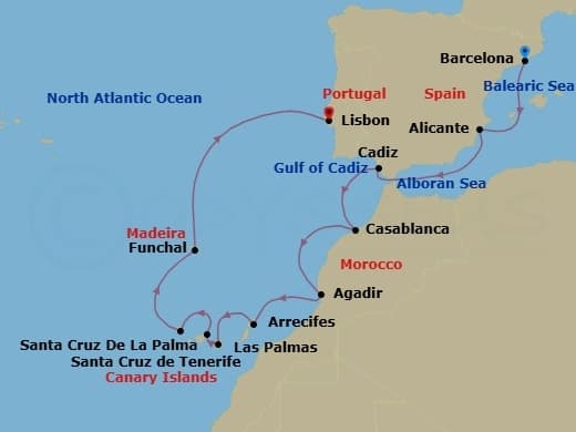 Cruise Itinerary Map