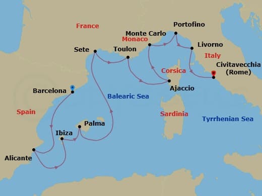 Cruise Itinerary Map