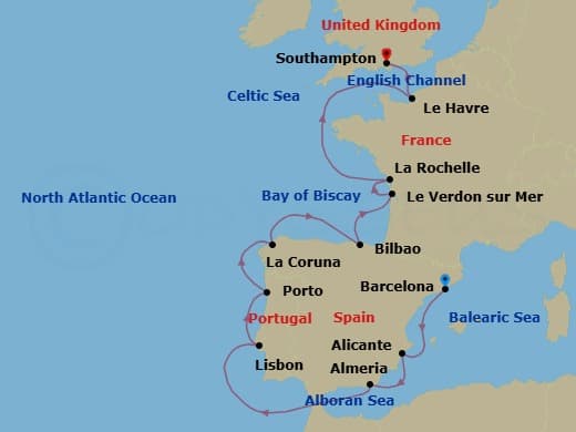 Cruise Itinerary Map