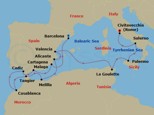 Cruise Itinerary Map