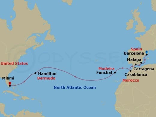 Cruise Itinerary Map