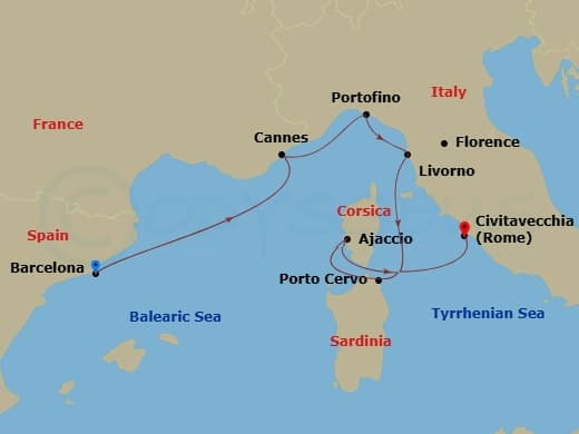 Cruise Itinerary Map