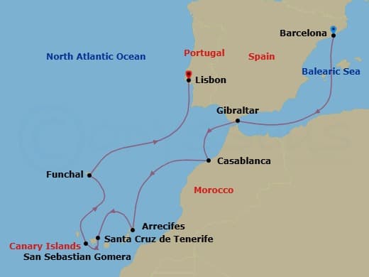Cruise Itinerary Map