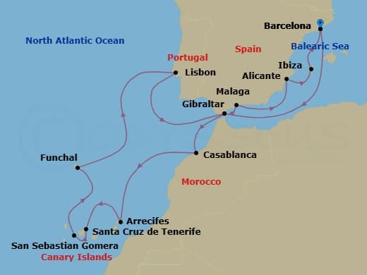 Cruise Itinerary Map