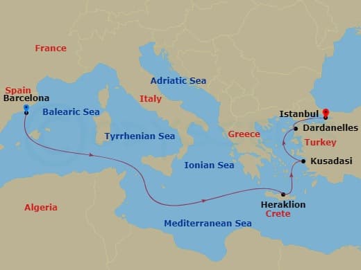 Cruise Itinerary Map