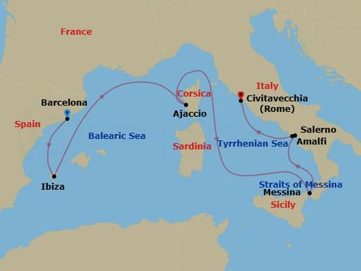 Cruise Itinerary Map