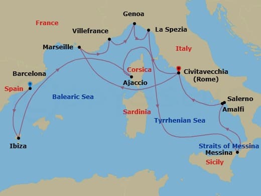 Cruise Itinerary Map