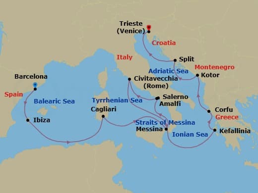 Cruise Itinerary Map