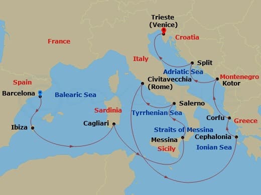 Cruise Itinerary Map