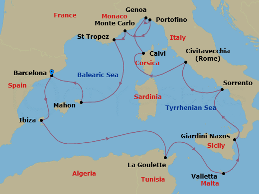 Cruise Itinerary Map