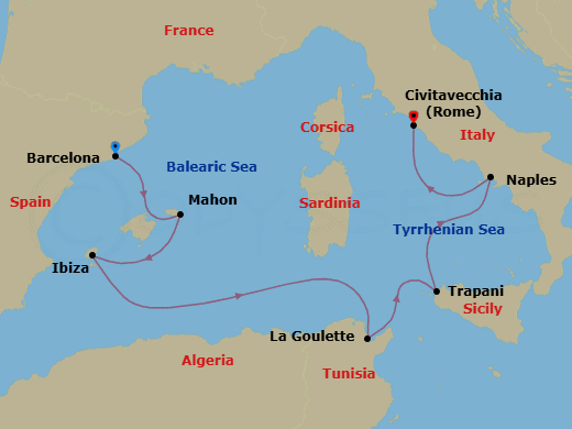 Cruise Itinerary Map