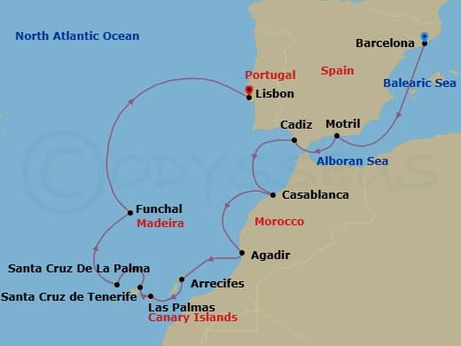 Cruise Itinerary Map