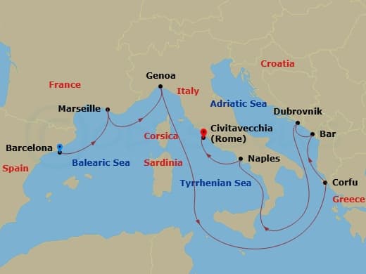 Cruise Itinerary Map