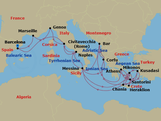 Cruise Itinerary Map