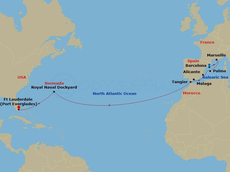 Cruise Itinerary Map