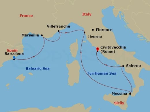 Cruise Itinerary Map