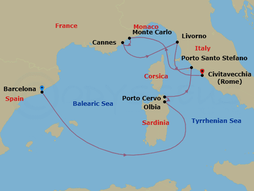 Cruise Itinerary Map