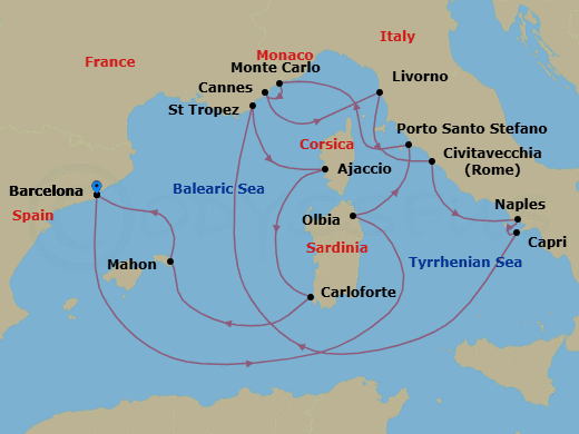 Cruise Itinerary Map