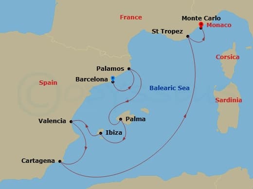 Cruise Itinerary Map