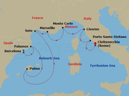 Cruise Itinerary Map