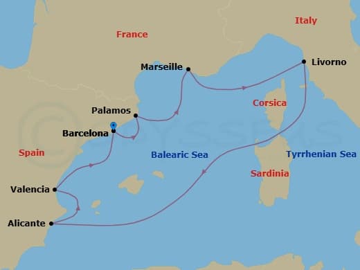 Cruise Itinerary Map