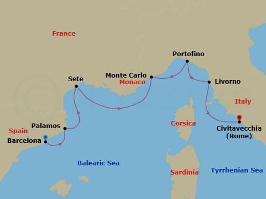 Cruise Itinerary Map