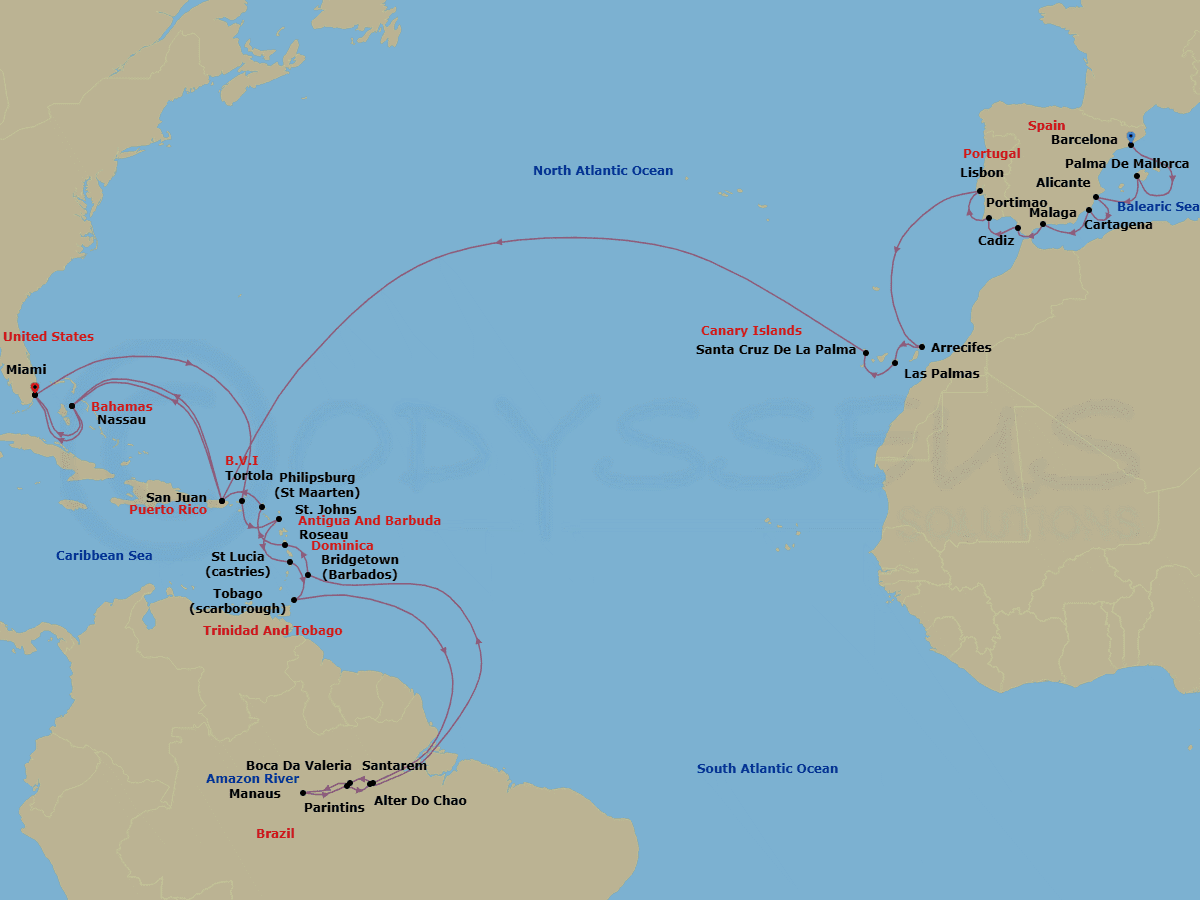 Cruise Itinerary Map