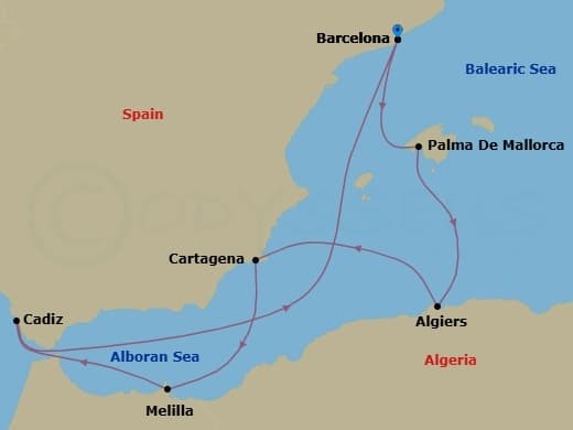 Cruise Itinerary Map