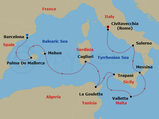 Cruise Itinerary Map