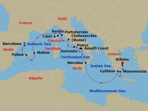 Cruise Itinerary Map